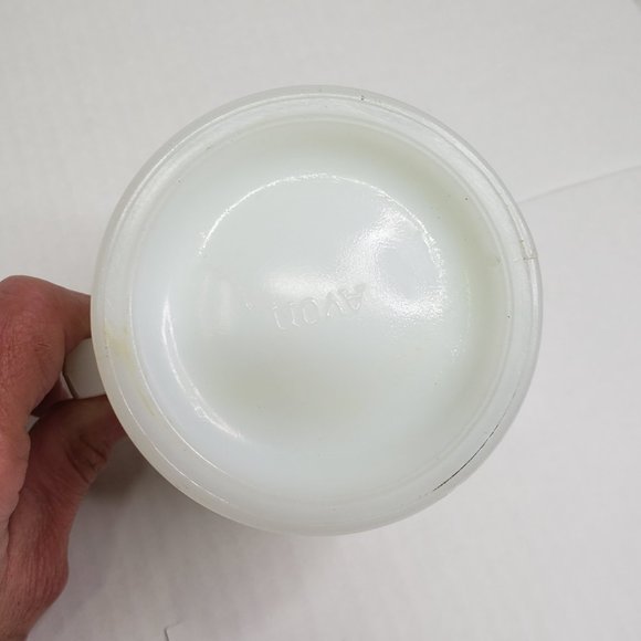 Avon Coffee Cup Collectible Locomotive Milk Glass Shaving Mug Train Vintage - Picture 10 of 12